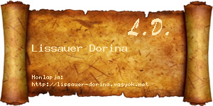 Lissauer Dorina névjegykártya